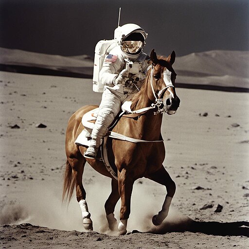 Cowboy on the moon