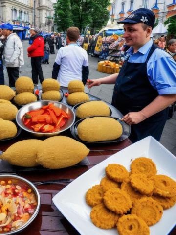 Ukraine   Kyiv (Kiev) traditional street food