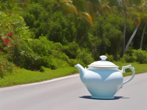British Virgin Islands Road Town Tea pot