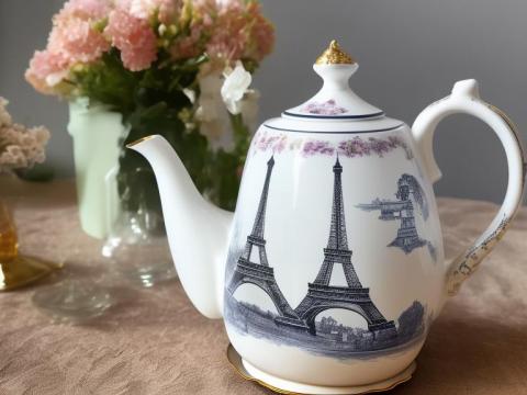 France Paris Tea pot