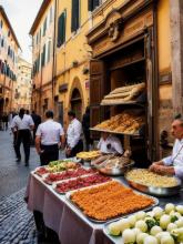Italy   Roma (Rome) traditional street food