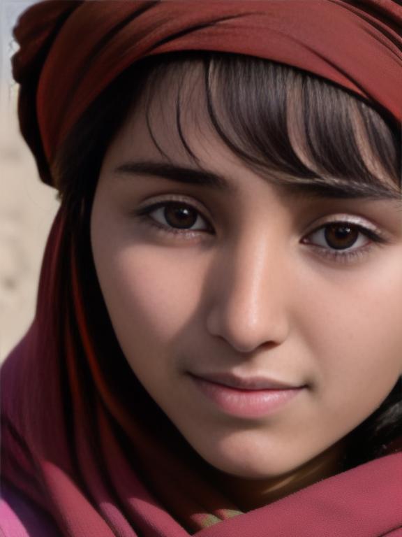 Afghanistan Kabul 20 year old Woman portrait close up