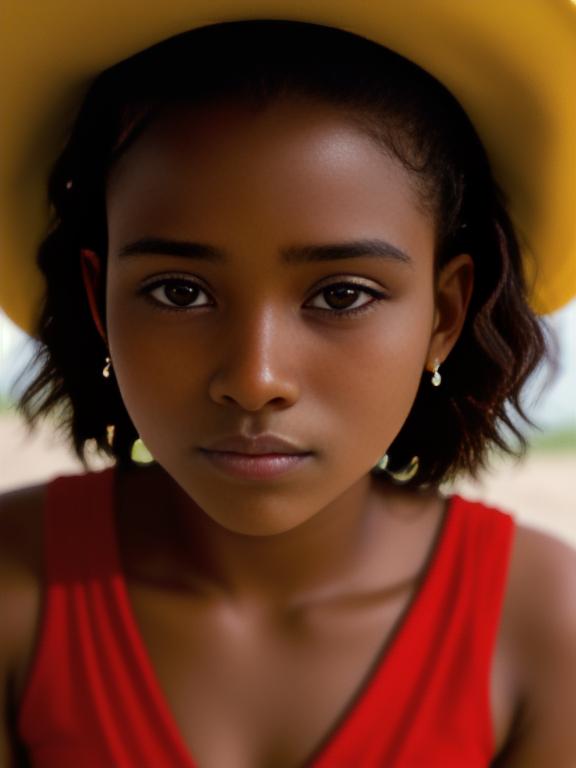 Belize Belmopan 20 year old Woman portrait close up