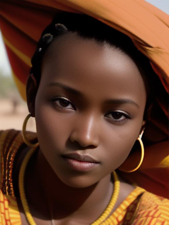 Burkina Faso Ouagadougou 20 year old Woman portrait close up