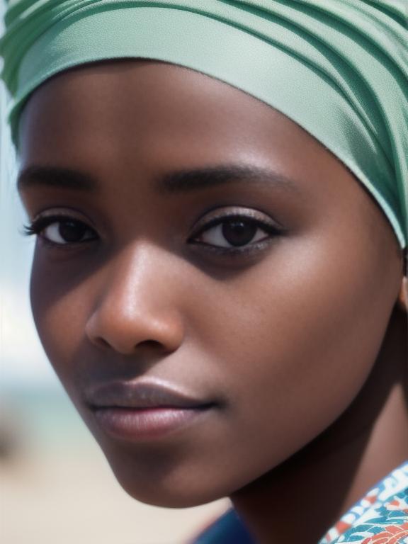 Comoros Moroni 20 year old Woman portrait close up