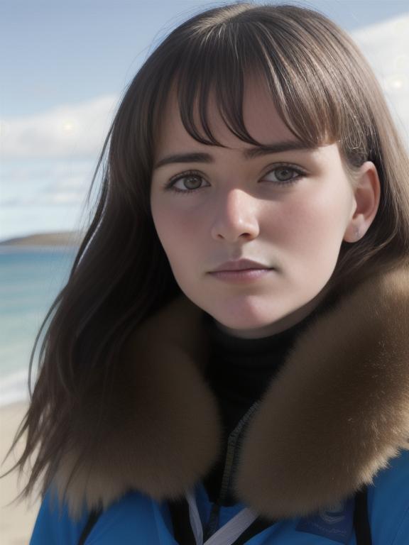 Faeroe Islands Tórshavn 20 year old Woman portrait close up