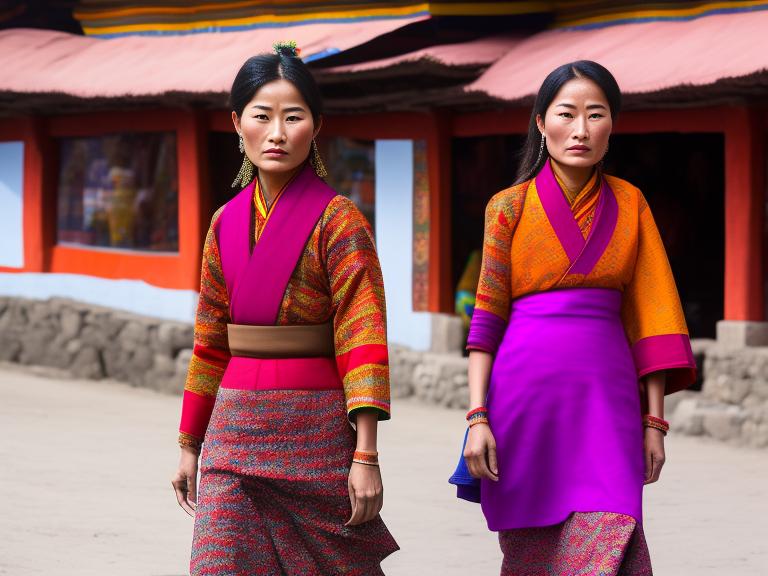 Bhutan Thimphu Portrait High Street women fashion
