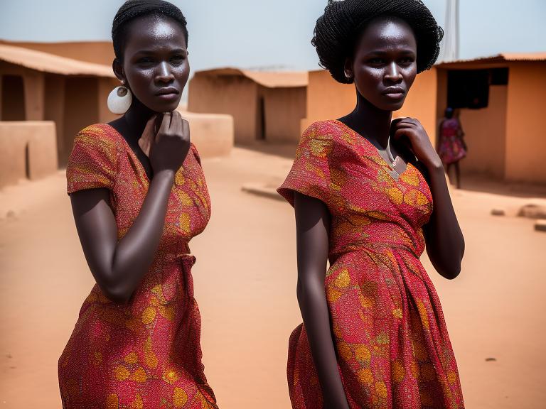 Burkina Faso Ouagadougou Portrait High Street women fashion