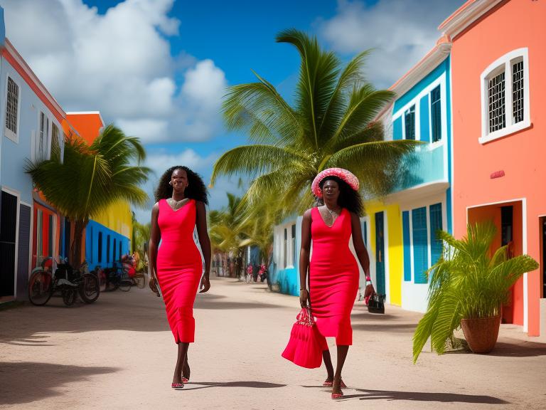 Cayman Islands George Town Portrait High Street women fashion