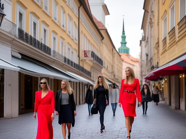 Croatia Zagreb Portrait High Street women fashion
