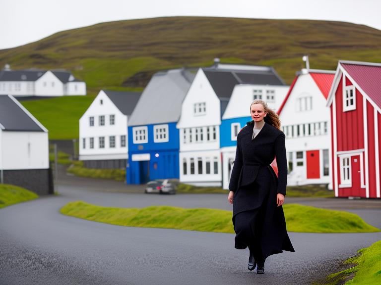 Faeroe Islands Tórshavn Portrait High Street women fashion
