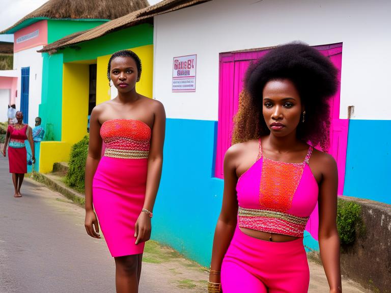 Guadeloupe Basse-Terre Portrait High Street women fashion