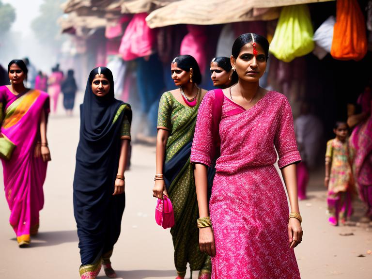India Delhi Portrait High Street women fashion
