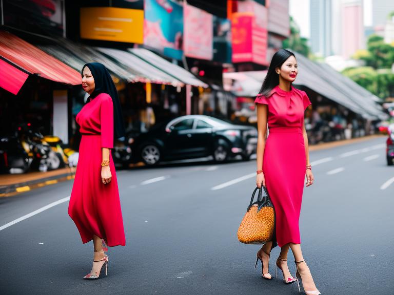 Malaysia Kuala Lumpur Portrait High Street women fashion