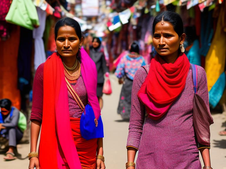 Nepal Kathmandu Portrait High Street women fashion
