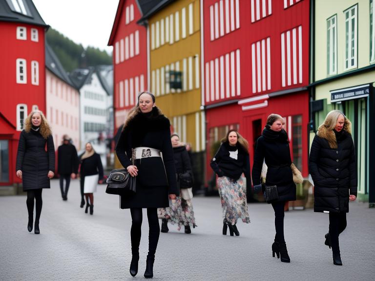 Norway Oslo Portrait High Street women fashion