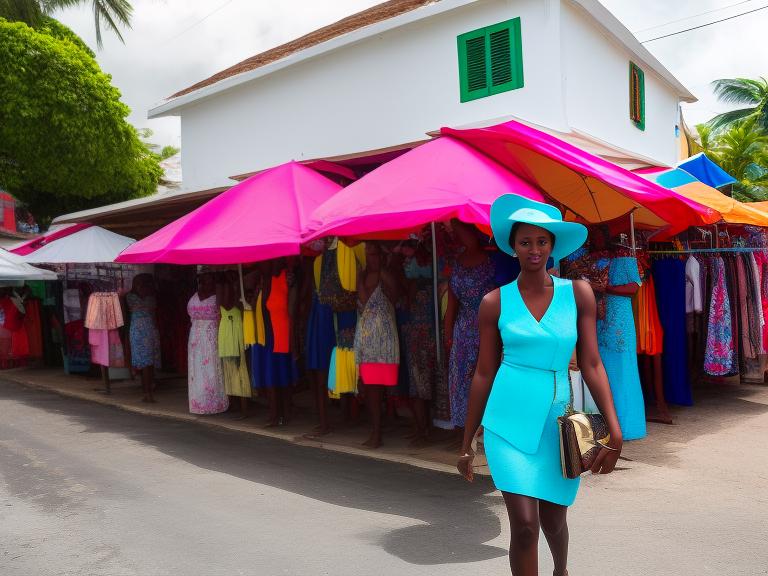 Saint Lucia Castries Portrait High Street women fashion
