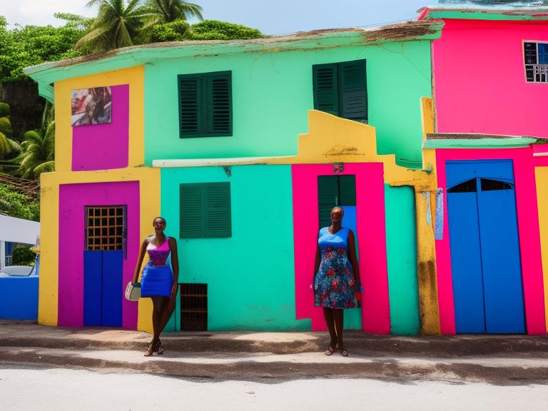 Saint Vincent and the Grenadines Kingstown Portrait High Street women fashion