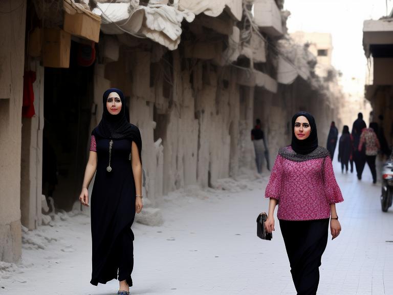 Syrian Arab Republic Dimashq (Damascus) Portrait High Street women fashion