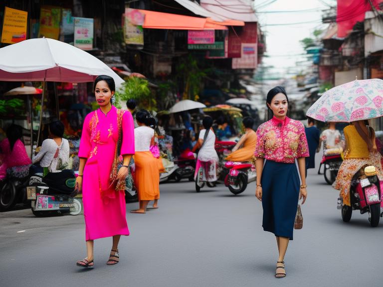 Thailand Krung Thep (Bangkok) Portrait High Street women fashion